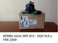 BOMBA AGUA NPR 815 - NQR 918 y FRR 2009-   